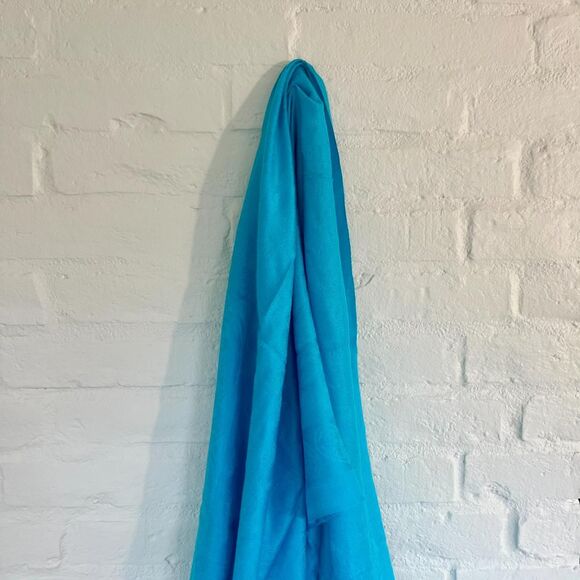 NWT Blue Pashmina Scarf, 70% Cashmere, Cerulean - Picture 1 of 5